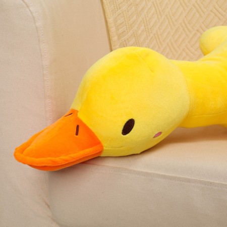 Skill of a soft toy "Goose", 80 cm, yellow color-2