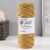 Knitting cord 100% polyester, width 3 mm 100m (gold)