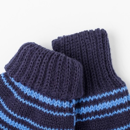 Mittens for the boy double, blue/blue, size 16-2