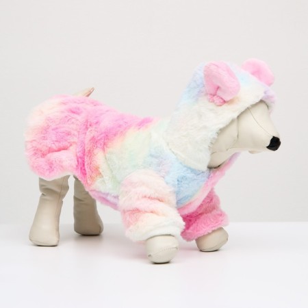 Bunny jacket with a hood, size XS (DS 20, Osh 12.5 cm, og 30cm), pastel
