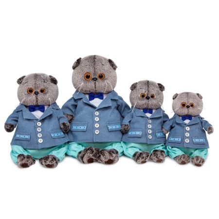 Soft toy "Basik in a blue jacket", 30 cm-3