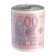 Souvenir toilet paper "500 euros", mega, 12x13 cm