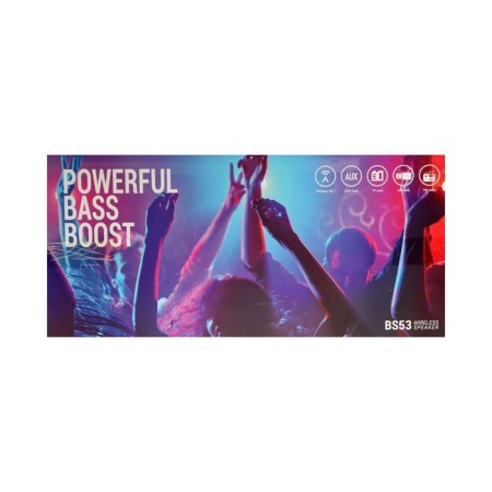 Portable column Hoco BS53, 3600 mAh, BT5.1,20 W*2, TF Card, USB, AUX, FM radio, black-7