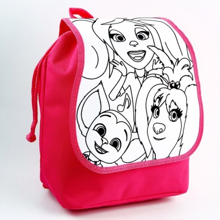 Set Color Barboskina's backpack, bag 28 × 28 × 10 cm, felt -tip pens 12 colors-1
