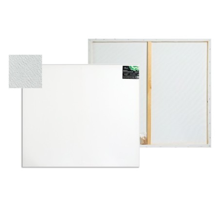 Canvas on the subframe, cotton 100%, 1.6 x 80 x 90 cm, acrylic soil, medium -grained, 380 g/m²