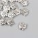 Bead for creativity Metal "Oblushka" silver 1.1x0.9 cm