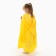 Carnival cloak for children, plush yellow, length 80 cm