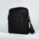 Male bag over the shoulder, Textura, artificial leather, black color