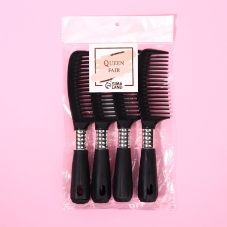 Comb, 4.5 × 21 cm, black/silver color-2