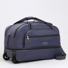 Road bag on wheels, a lightning department, with an increase, an outer pocket, the color is gray