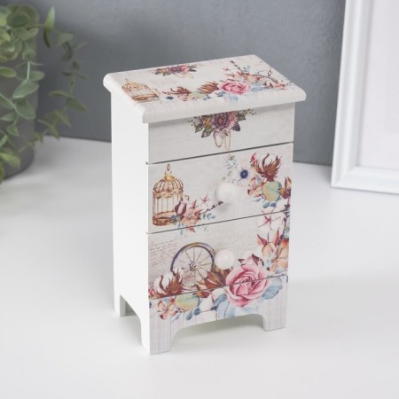 Casket Wood 2 Boxes "Romantic Bouquet" 18.5x11.7x7.5 cm