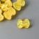 Decor for creativity plastic "Yellow bow" crystal 1x1.4 cm