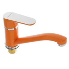 Accoona A4266P kitchen mixer, with a nut, a short husak, silumin, orange color