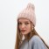 Women's hat minku with gateway, size 54-56, pink color
