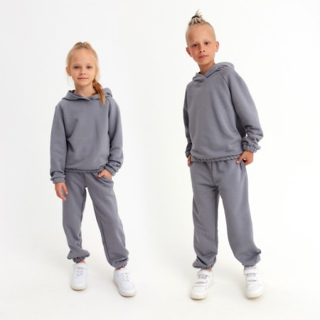 Kids (hoodies, trousers) minku color gray, height 122