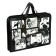 Folder with A4 handles, 340 x 245 x 45 mm, plastic, handles, ONICS PT-14 "Black and white anime"