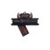 Chocker with a butterfly Pecado BDSM, genuine leather, black color