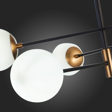 Ceiling Ceiling ST LUCE. SL1203.402.06. Limano. 6x40 watts, E27, 98.5x98.5x33.7 cm, bronze color, black-10