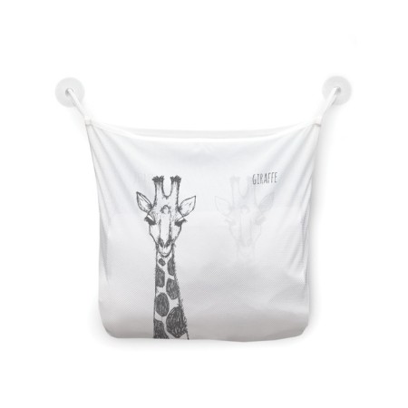 Organizer in a bathtub on the suction cups "Modest Giraffe", for storing toys and trifles, size 33x39 cm-2