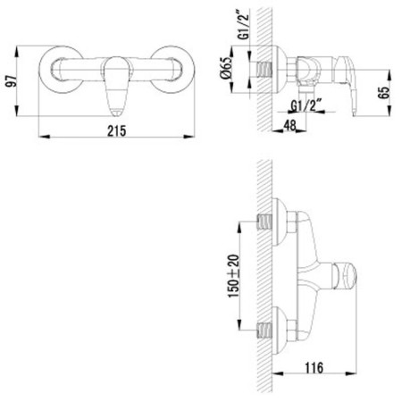Hygienic shower Lemark Pramen LM3318C-1