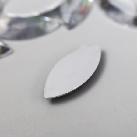 Decor for creativity Plastic "Rhinestial rhinestones. Transparent" (set 25 pcs) 1.8x0.9 cm-5