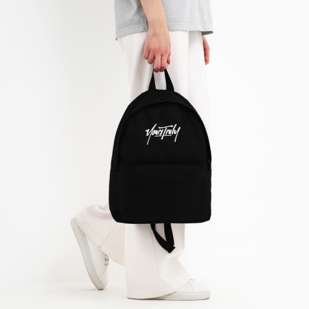 Backpack school textile nazamok, with pocket, 27x11x37, black-7