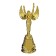 Nick Real Cup “Woman Fire”, plastic, gold, 19.3 x 7 cm.