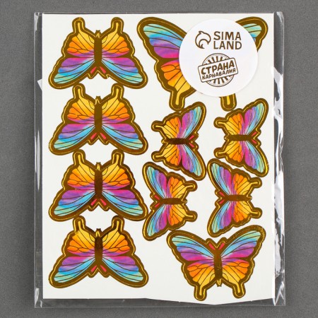 Set for decorating the cake "Butterflies", 10 pcs., Multi -colored-2