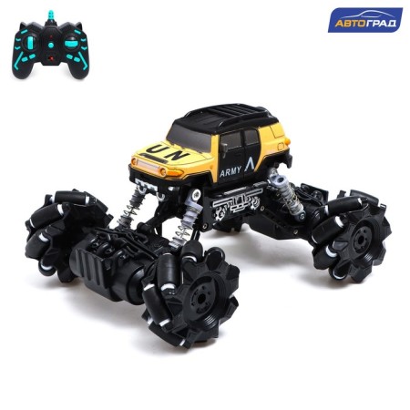 Radio -controlled “Army” jeep, 4WD, drift, works on the battery, sand color