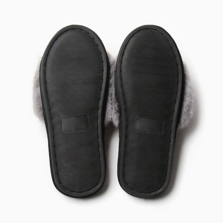 Women's slippers with an open nose size 41-42, the color is gray-1