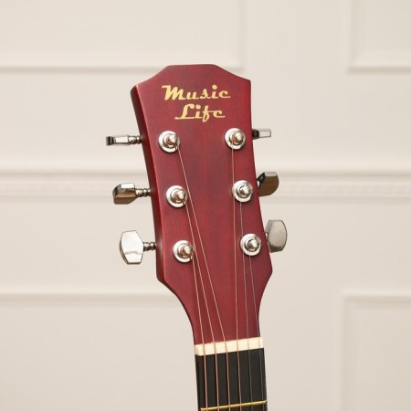 Acoustic guitar, beige color, 102cm-2