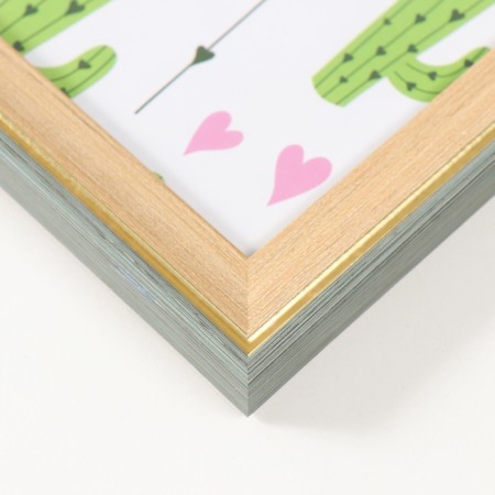 Photo frame plastic 13x18 cm "Tree with golden border" 15.5x20.5 cm-3