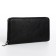 Male purse with zipper, department for bills, for maps, for coins, black color