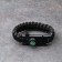 5B1 survival bracelet (paracord, knife, whistle, compass, fire), black
