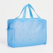 Cosmetic bag with lightning, blue color