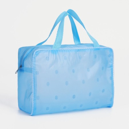 Cosmetic bag with lightning, blue color