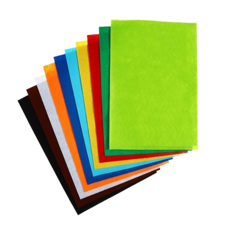 Color felt set, thick-2 mm, A4 format, soft, 10 sheets, 10 colors, bright colors-2