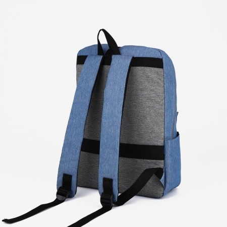School backpack from lightning textiles, Fulldorn, external pocket, blue color-3