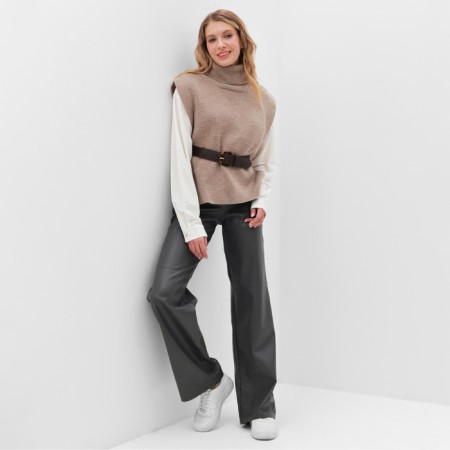 Jumper (Poncho) Women's Minaku: Casual Collection Beige Color, Rr. 42-1