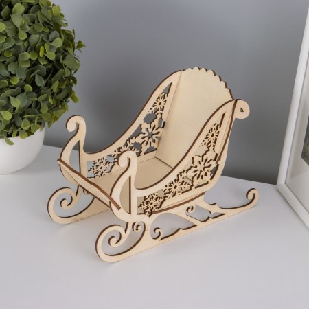 New Year's box-sani "snake. Snowflakes" 21x14x10 cm-1