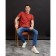 Men's T-shirt KAFTAN E-ZONE, 46, brick