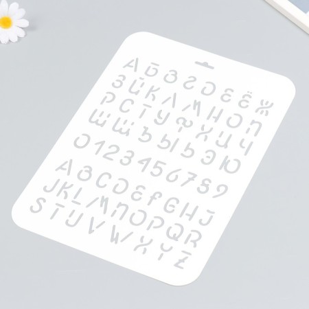 Plastic stencil "Font" 22x31 cm-1