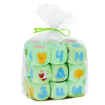 A set of rubber cubes "Fun ABC", 18 pieces-9