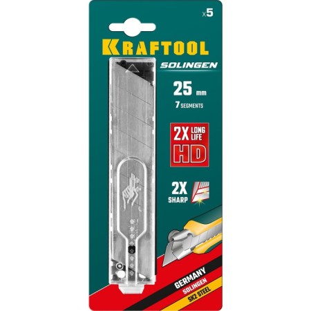 Segmented blades Kraftool 09607-25-S5, 25 mm, 5 pcs.-3