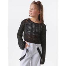 Sweater Children's Amarobaby Lattice, height 134 cm, black color