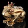 Souvenir "Frog", 4 × 6.5 × 4.5 cm, with crystals
