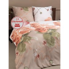 Bed linen 1.5 joint venture amore mio, size 150x210 cm, 145x215 cm, 70x70 cm - 2 pcs, beige color
