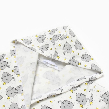 Babate Children's Council, white color/elephants, height 98 cm-1