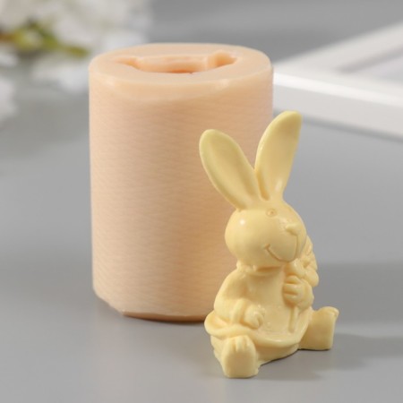 Silicone Mold "Hare with Flower" 3.5x3x5.5 cm mix-1