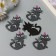 Decor for the creativity of the felt shine "Black cat" 5.5x4 cm
